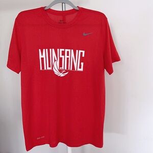 Nike Red Dri-FIT “Munsang” Graphic Tee | Men’s M | Lightweight Athletic Shirt